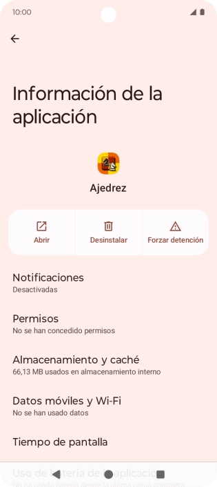 Pulsa Almacenamiento y caché.