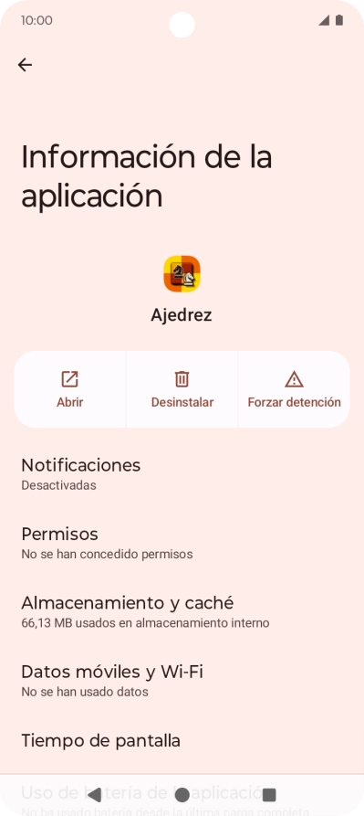 Pulsa Almacenamiento y caché.