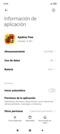 Pulsa la tecla de inicio para terminar y regresar a la pantalla de inicio.