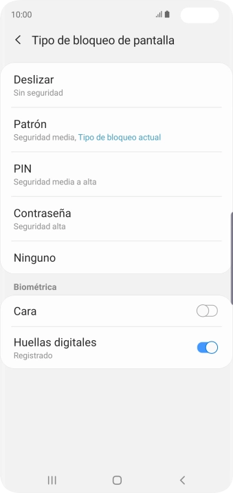 Pulsa Ninguno.
