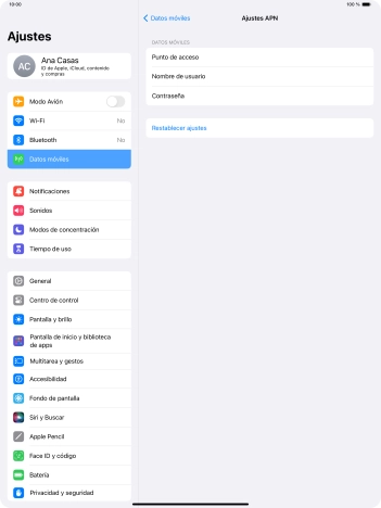 Pulsa Punto de acceso e introduce airtelwap.es.
