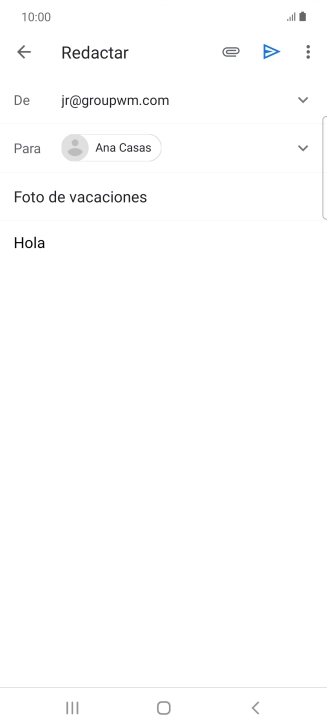 Pulsa el icono de anexos.