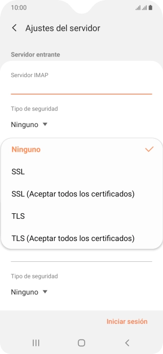 Pulsa Ninguno para desactivar la función.