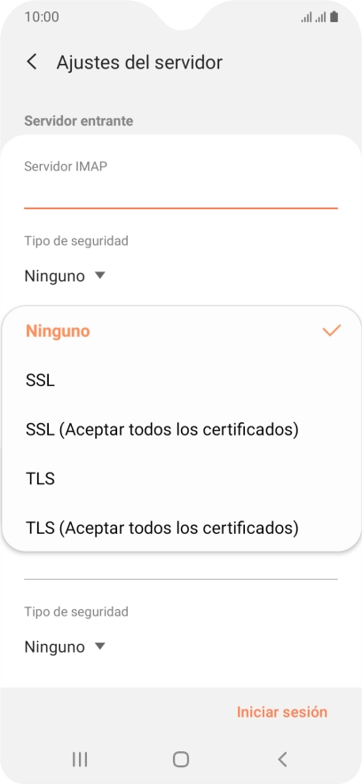 Pulsa Ninguno para desactivar la función.