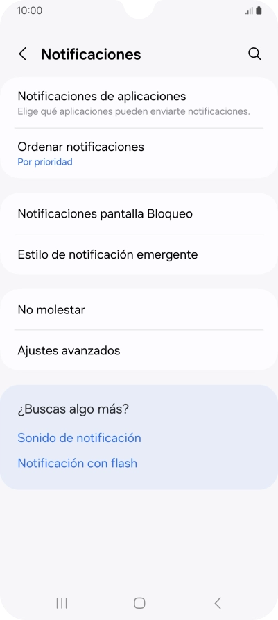 Pulsa Notificaciones de aplicaciones.