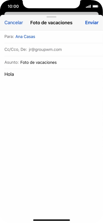 Pulsa en el campo de escritura durante unos instantes hasta que aparezca un menú emergente en la pantalla.