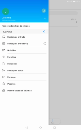 Pulsa la cuenta de correo electrónico deseada.