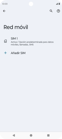 Pulsa el nombre de la tarjeta SIM.
