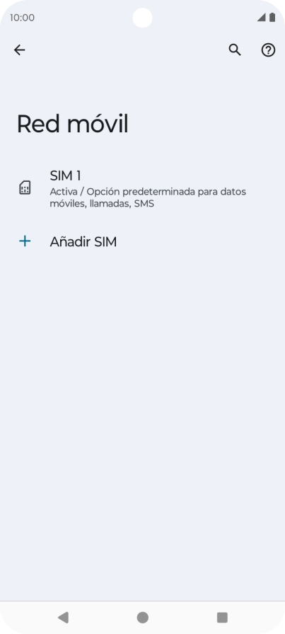 Pulsa el nombre de la tarjeta SIM.