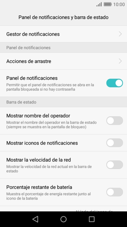 Pulsa Gestor de notificaciones.