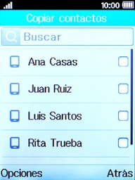 Pulsa la tecla de selección izquierda.