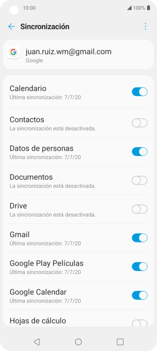 Pulsa el indicador junto a 