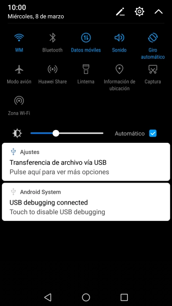 Pulsa Modo avión para activar o desactivar la función.