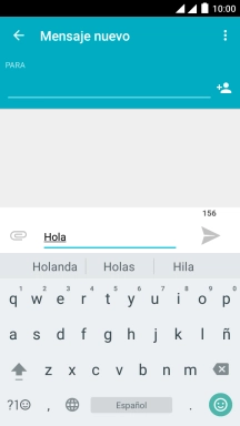 Abre una nota, un mensaje o un correo electrónico, de modo que el teclado esté visible en la pantalla y el teléfono esté listo para la entrada de texto.