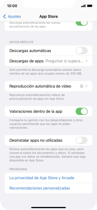 Pulsa el indicador junto a 