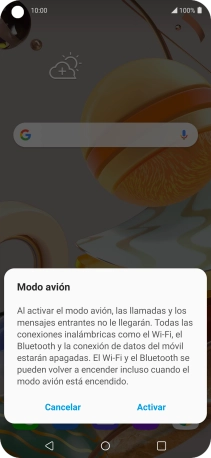 Si activas la función, pulsa Activar.