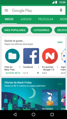 Pulsa en el campo de búsqueda.