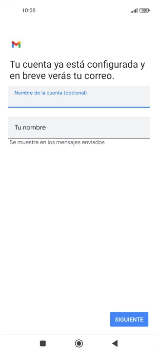 Pulsa Tu nombre e introduce el nombre del remitente.
