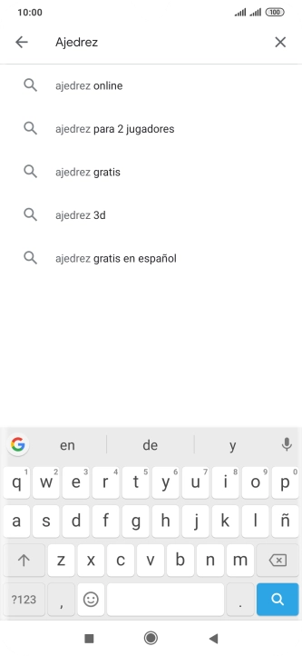 Introduce el nombre del tema o de la app y pulsa el icono de búsqueda.