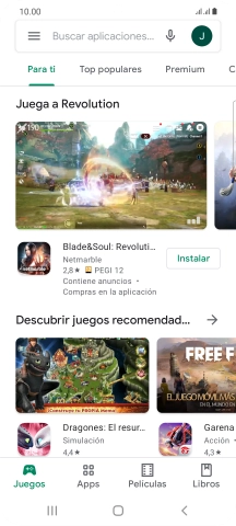 Desliza el dedo hacia la derecha desde la parte izquierda de la pantalla.