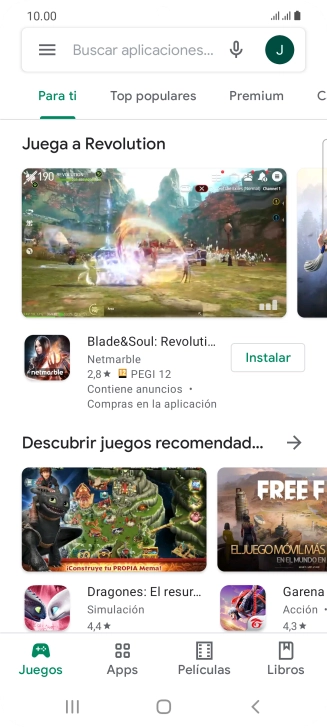 Desliza el dedo hacia la derecha desde la parte izquierda de la pantalla.