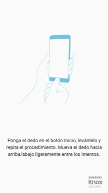 Sigue las indicaciones de la pantalla para crear una huella digital como código de seguridad.