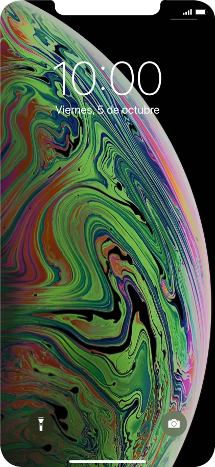 Desliza el dedo hacia arriba desde la parte inferior de la pantalla.