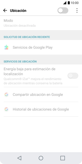 Pulsa el indicador junto a 