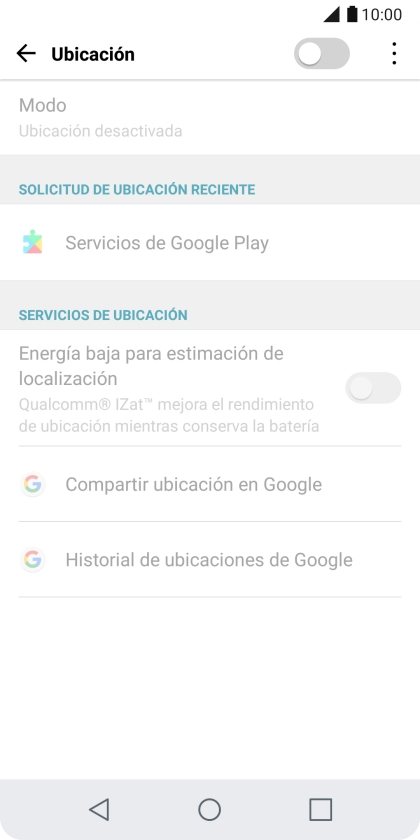 Pulsa el indicador junto a 