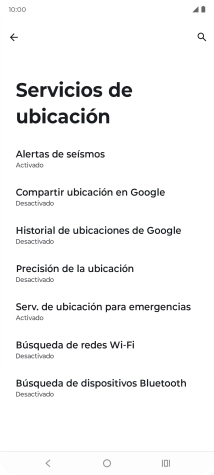 Pulsa Precisión de la ubicación.