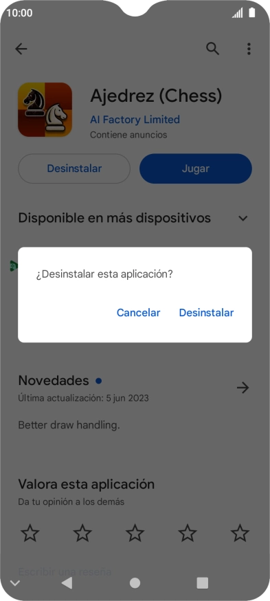 Pulsa Desinstalar.