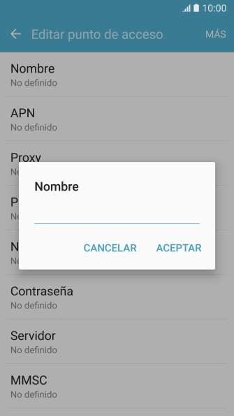Introduce Vodafone Internet y pulsa ACEPTAR.