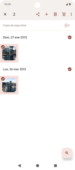 Pulsa el icono de compartir.