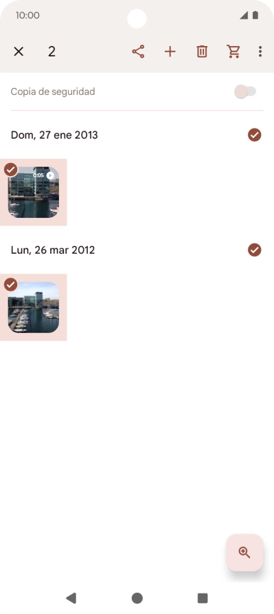 Pulsa el icono de compartir.