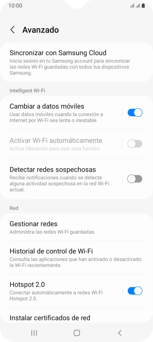 Pulsa el indicador junto a 