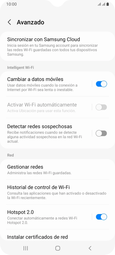 Pulsa el indicador junto a 