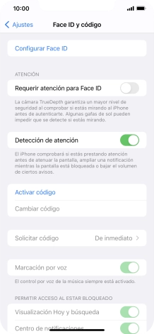 Pulsa Configurar Face ID.