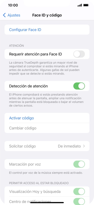 Pulsa Configurar Face ID.