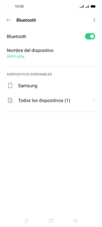 Pulsa el dispositivo Bluetooth deseado y sigue las indicaciones de la pantalla para vincular el dispositivo al teléfono.