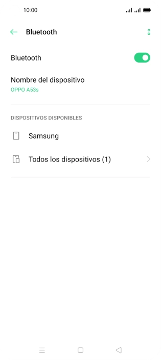Pulsa el dispositivo Bluetooth deseado y sigue las indicaciones de la pantalla para vincular el dispositivo al teléfono.