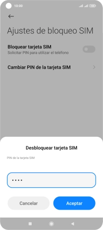 Introduce tu código PIN y pulsa Aceptar.
