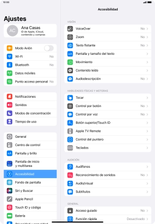 Pulsa una categoría bajo 