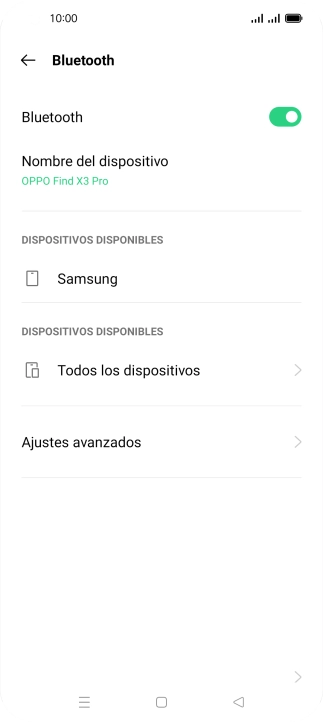 Pulsa el dispositivo Bluetooth deseado y sigue las indicaciones de la pantalla para vincular el dispositivo al teléfono.