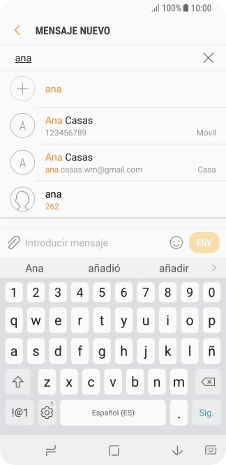 Pulsa el contacto deseado.