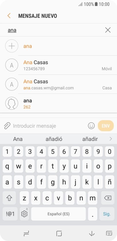 Pulsa el contacto deseado.