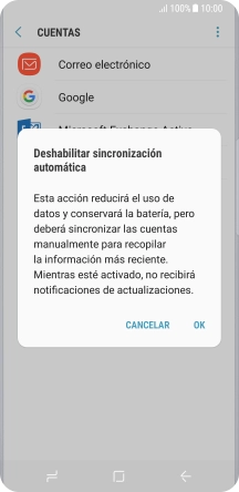 Pulsa OK para desactivar la función.