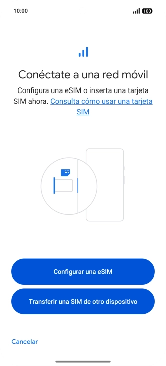 Pulsa Configurar una eSIM.