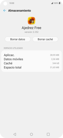 Pulsa Borrar caché.
