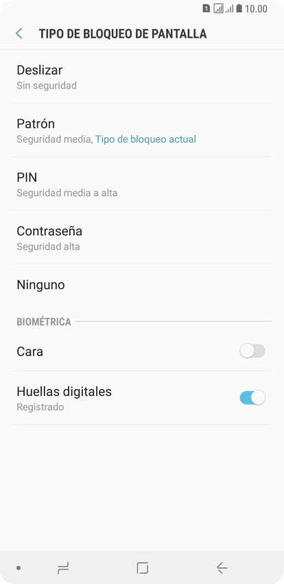 Pulsa Ninguno.