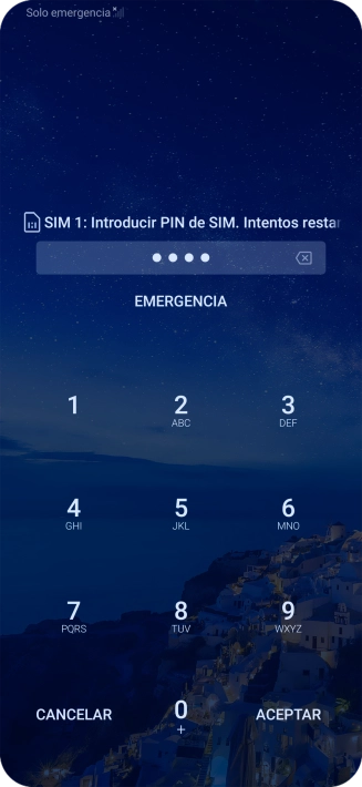 Si lo solicita el teléfono, introduce el código PIN y pulsa ACEPTAR.